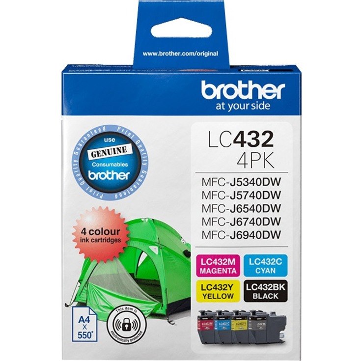 Brother LC4324PKS Original Inkjet Ink Cartridge - Cyan, Magenta, Yellow - 4 / Pack