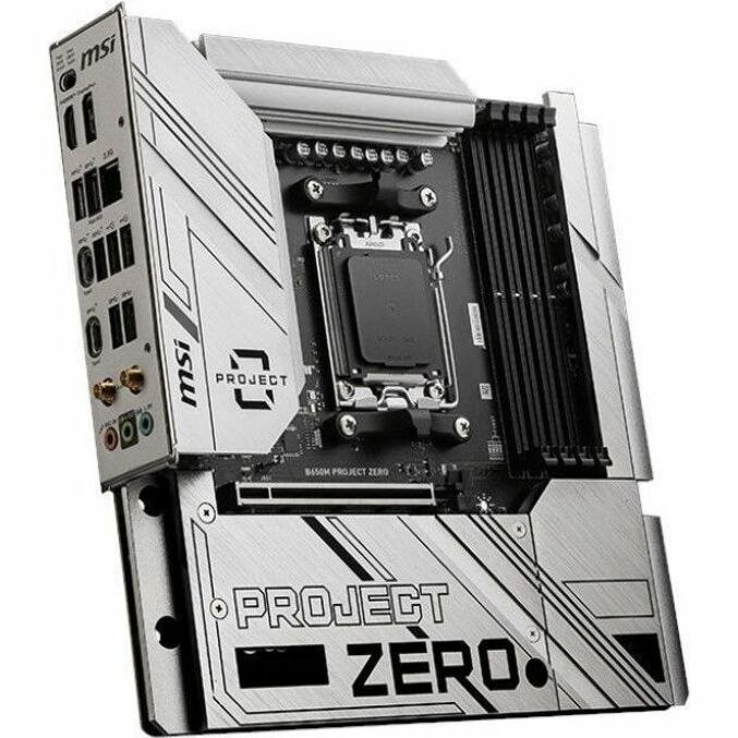 MSI B650M PROJECT ZERO Gaming Desktop Motherboard - AMD B650 Chipset - Socket AM5 - Micro ATX