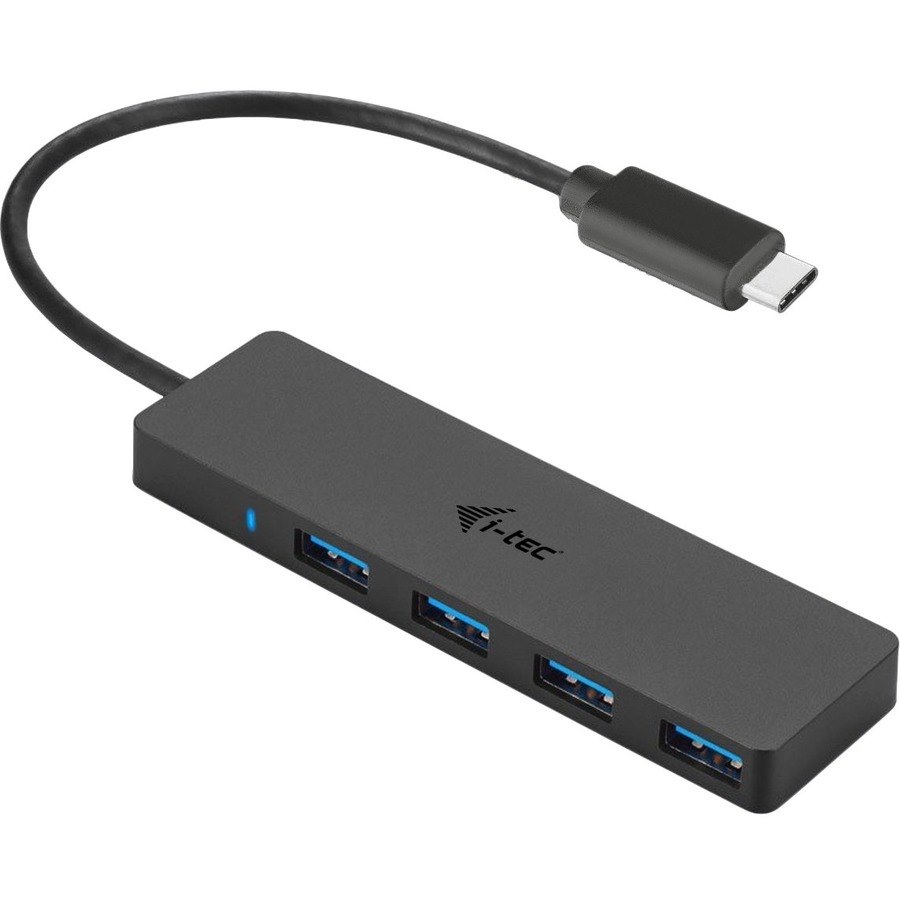 i-tec USB-C 3.1 Slim HUB 4 Port with Integrated USB-C Cable (20 cm)