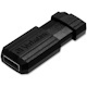 8GB PinStripe USB Flash Drive - Black