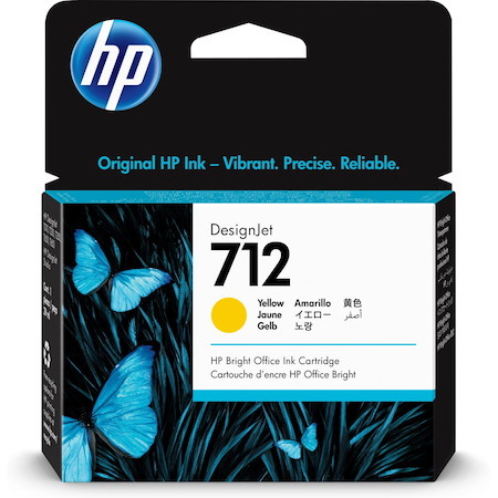 HP 712 Original Inkjet Ink Cartridge - Yellow - 1 Pack