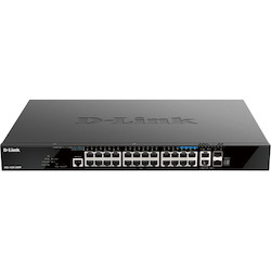 D-Link 28-Port Gigabit Smart Managed Stackable PoE+ Switch with 20 PoE+ 1000Base-T, 4 PoE+ 2.5GBase-T and 4 10Gb Ports - DGS-1520-28MP
