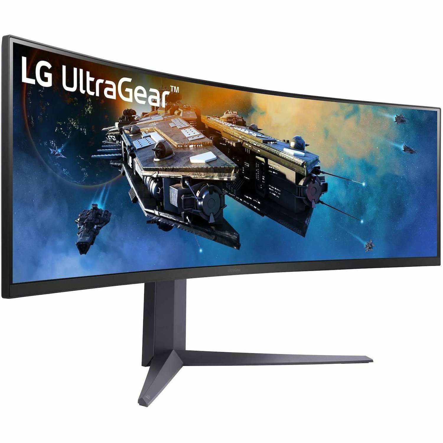 LG UltraGear 45GR65DC-B 45" Class Dual Quad HD (DQHD) Curved Screen Gaming LCD Monitor - 32:9 - Black
