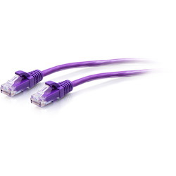 C2G 15ft Cat6a Snagless Unshielded (UTP) Slim Ethernet Patch Cable - Purple
