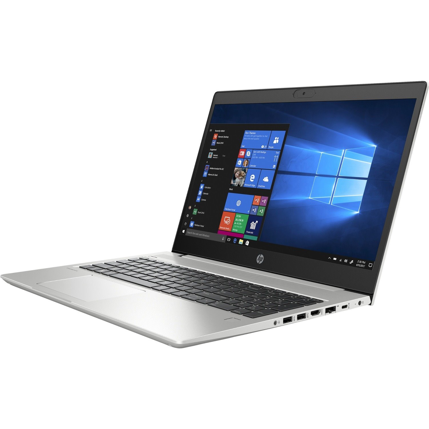 HP ProBook 455 G7 39.6 cm (15.6") Notebook - Full HD - 1920 x 1080 - AMD Ryzen 5 4500U Hexa-core (6 Core) 2.37 GHz - 8 GB Total RAM - 256 GB SSD - Bright Silver, Aluminium