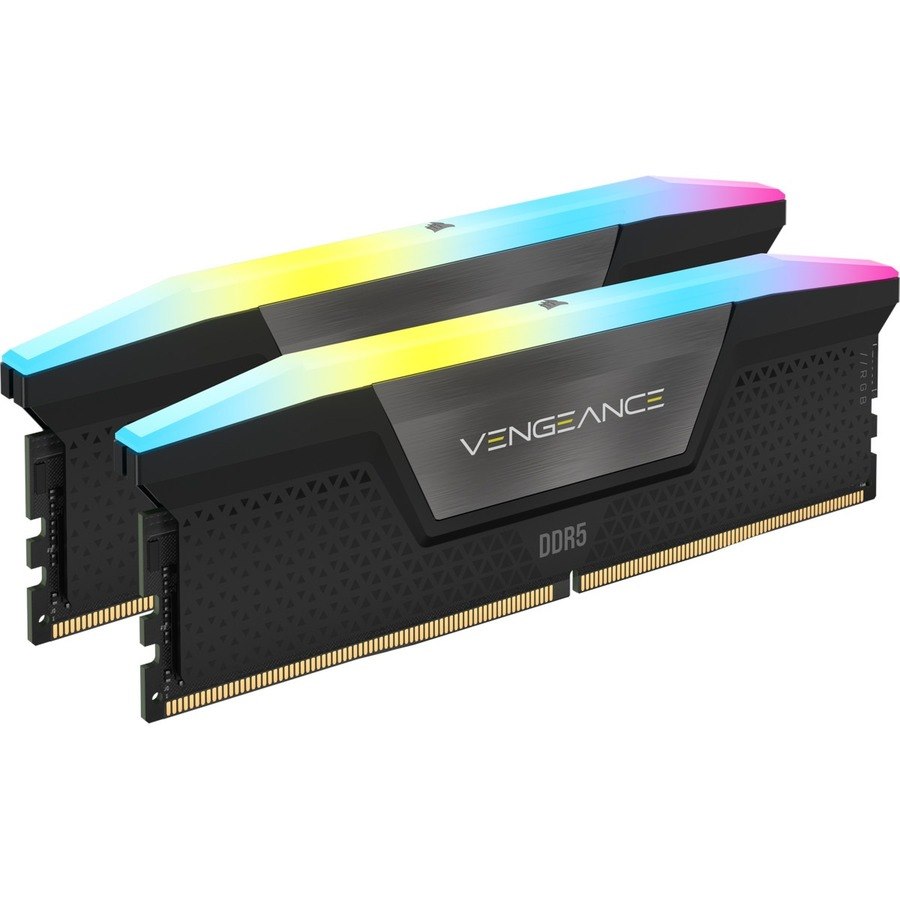 Corsair Vengeance RGB 32GB (2x16GB) DDR5 DRAM 6400MHz C36 Memory Kit - Black