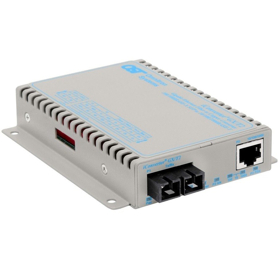 iConverter 10/100/1000 Gigabit Ethernet Fiber Media Converter SC Single-Mode 12km