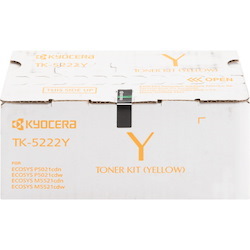 Kyocera TK-5222Y Original Standard Yield Laser Toner Cartridge - Yellow - 1 Each