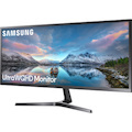 Samsung S34J550WQE 34.1" UW-QHD Gaming LCD Monitor - 21:9 - Dark Blue Gray