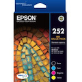 Epson DURABrite Ultra 252 Original Standard Yield Inkjet Ink Cartridge - Value Pack - Black, Cyan, Magenta, Yellow - 4 Pack