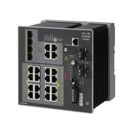 Cisco 4000 IE-4000-16T4G-E 16 Ports Manageable Ethernet Switch - Fast Ethernet, Gigabit Ethernet - 10/100Base-T, 1000Base-X - Refurbished