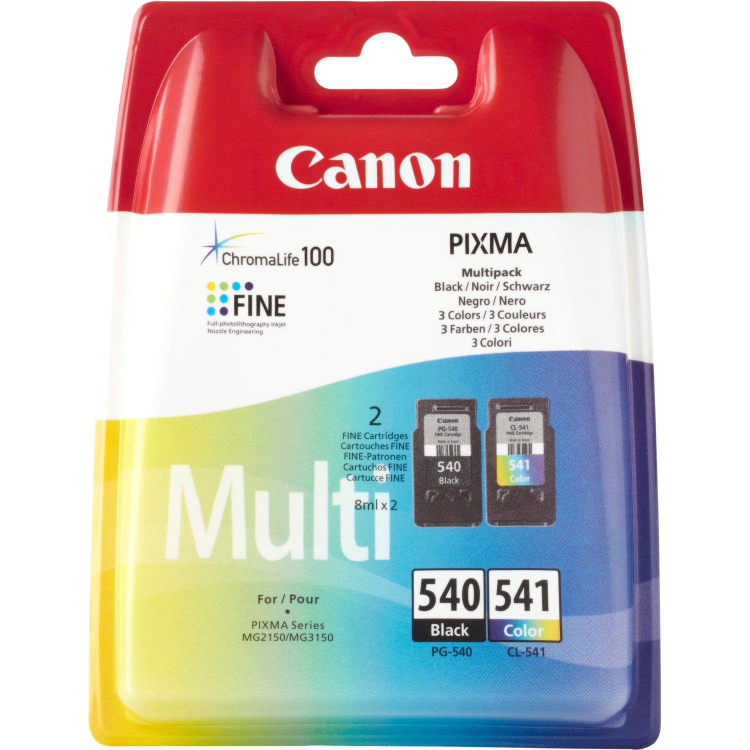 Canon 5225B006 Original Inkjet Ink Cartridge - Black, Cyan, Magenta, Yellow - 2 / Pack