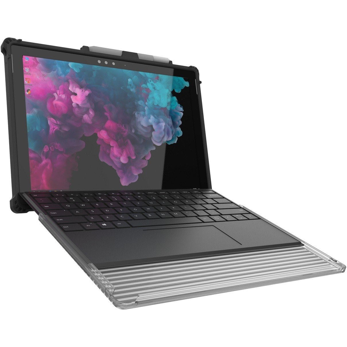 The Joy Factory aXtion Edge Case for Microsoft Surface Pro 7, Surface Pro 6, Surface Pro (5th Gen), Surface Pro, Surface Pro 7+ Tablet - Silver