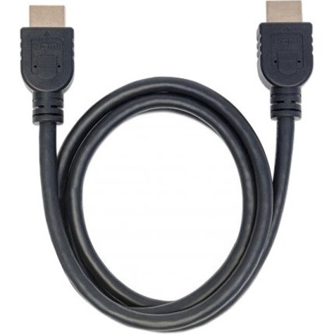 Manhattan In-wall CL3 High Speed HDMI Male to Male Cable with Ethernet, Black, 3 ft