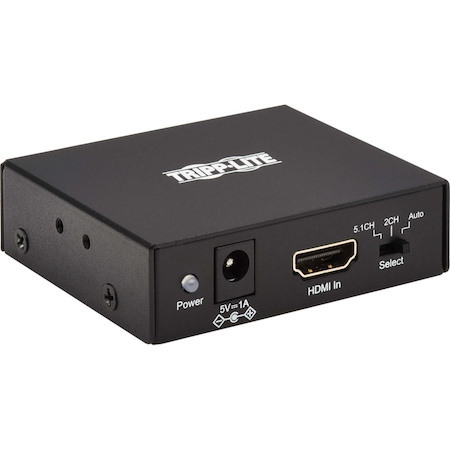 Tripp Lite by Eaton 4K HDMI Audio De-Embedder/Extractor with TOSLINK, RCA and 3.5 mm Stereo Output, 5.1 Channel, HDCP 2.2, 4K 60 Hz