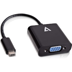 V7 USB-C male to VGA female Adapter Black