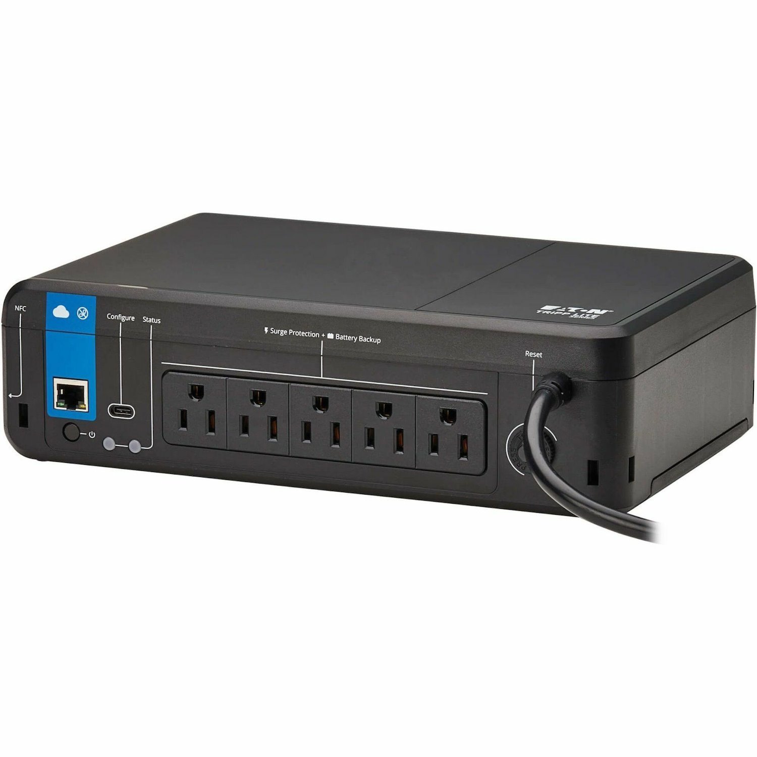 Eaton Tripp Lite Series 850VA 450W 120V Standby Cloud-Connected UPS with Remote Monitoring - 5 NEMA 5-15R Outlets (Surge + Battery Backup), 5-15P Plug, Desktop