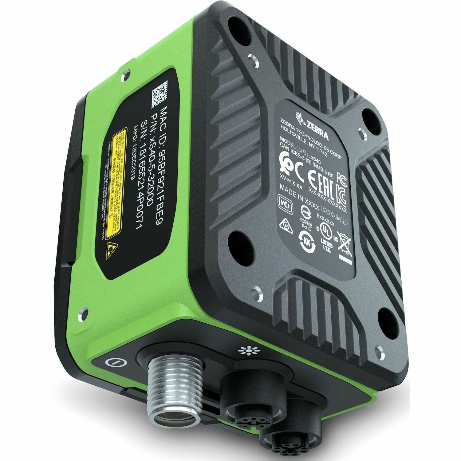 Zebra FS40 Rugged Industrial, Logistics, Warehouse Fixed Mount Barcode Scanner - Cable Connectivity - Industrial Green