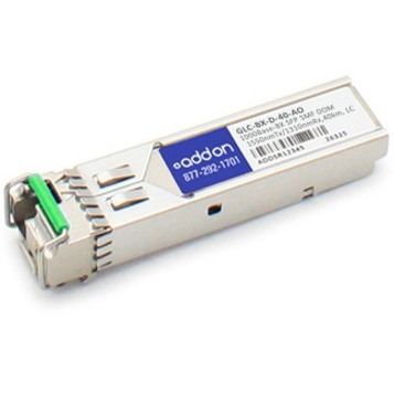 AddOn Cisco GLC-BX-D-40 Compatible TAA Compliant 1000Base-BX SFP Transceiver (SMF, 1550nmTx/1310nmRx, 40km, LC, DOM)