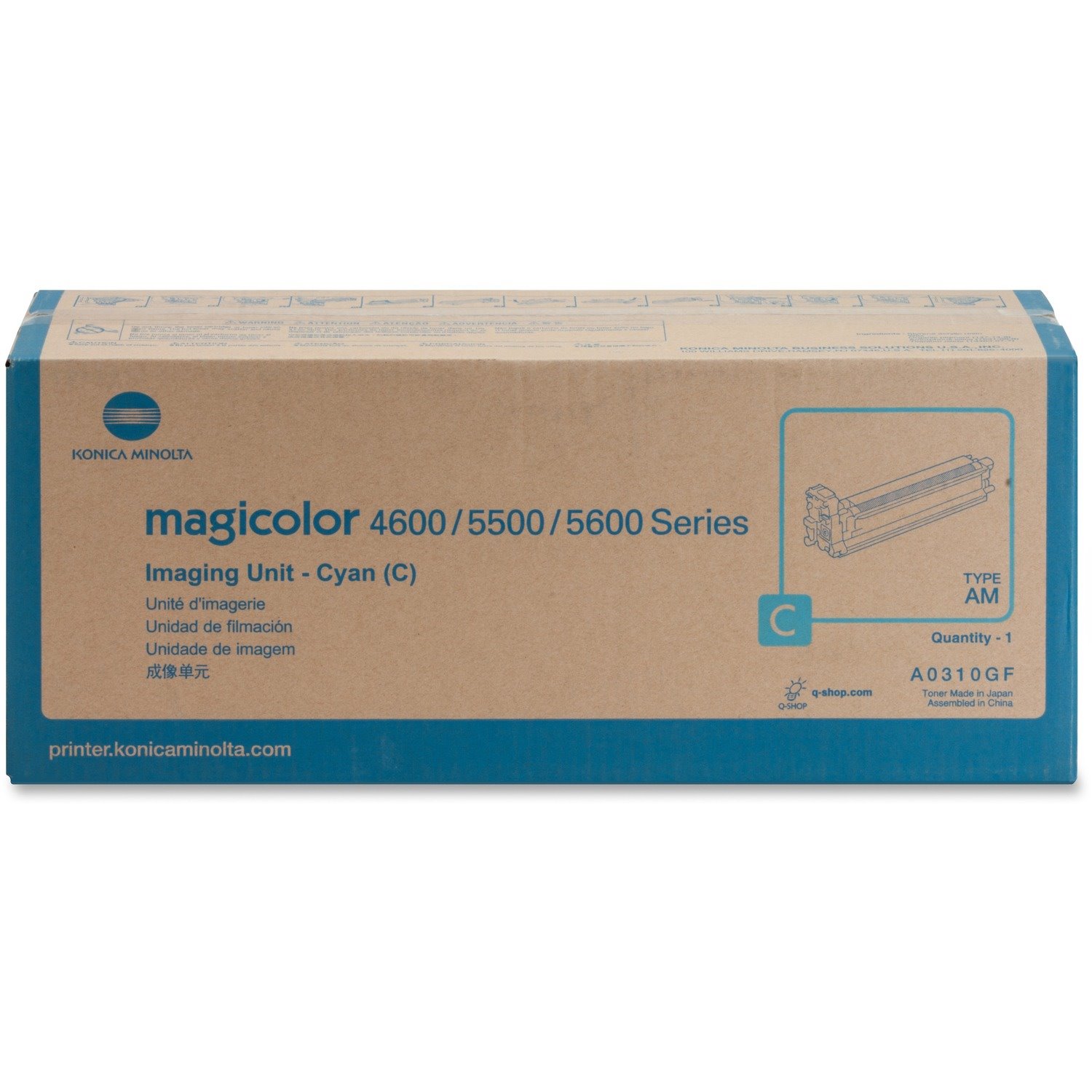 Konica Minolta 120V Cyan Imaging Unit For Magicolor 5550 and 5570 Printers