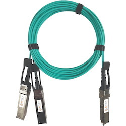 ENET Mellanox Compatible MFS1S50-H004E TAA Compliant Functionally Identical 200GBase-AOC QSFP56-IB to 2x 100G QSFP56-IB Active Optical Cable LSZH OM3 4m