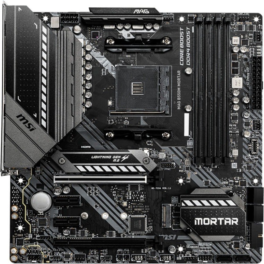 MSI MAG B550M MORTAR Desktop Motherboard - AMD B550 Chipset - Socket AM4 - Micro ATX