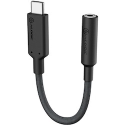 ALOGIC Elements PRO 10cm USB-C to 3.5mm Audio Adapter - Black
