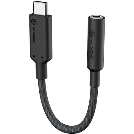 Alogic Elements Pro 10 cm Mini-phone/USB-C Audio Cable for Audio Device, Phone, Tablet, Headphone, Speaker, Amplifier, Mobile Phone, Notebook, Microphone - 1