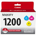 Canon PGI-1200CMY Original Standard Yield Inkjet Ink Cartridge - Cyan, Magenta, Yellow - 3 / Pack