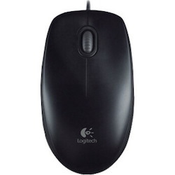 Logitech B100 Mouse - USB - Optical - 3 Button(s) - Black