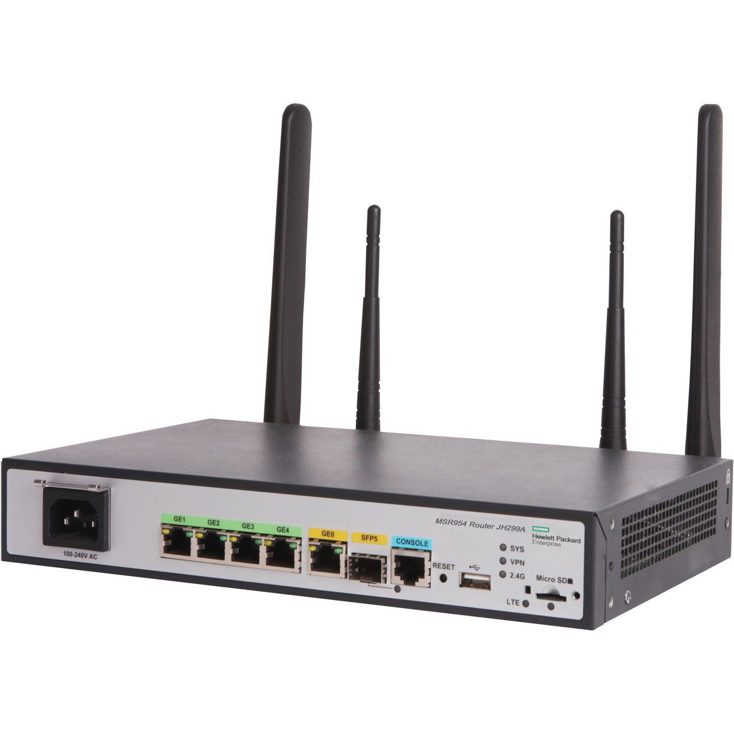 HPE FlexNetwork MSR954-W Wi-Fi 4 IEEE 802.11n Ethernet, Cellular Modem/Wireless Router - Refurbished