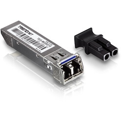 TRENDnet SFP to RJ45 Mini-GBIC Single-Mode LC Module; TEG-MGBS10; For Single Mode Fiber; Distances up to 10km (6.2 Miles); Gigabit SFP Module; IEEE 802.3z Gigabit Ethernet; Lifetime Protection