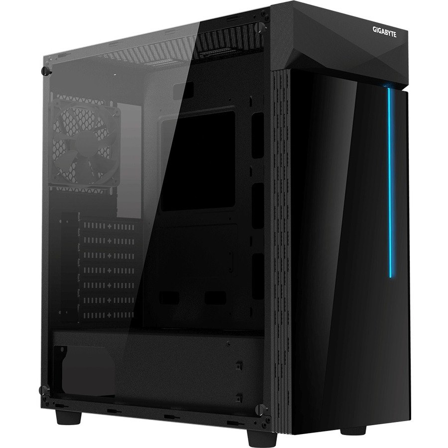 Gigabyte GB-C200G Computer Case - Mini ITX, Micro ATX, ATX Motherboard Supported - Mid-tower - Steel, Glass, Plastic - Black