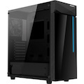 Gigabyte GB-C200G Computer Case - Mini ITX, Micro ATX, ATX Motherboard Supported - Mid-tower - Steel, Glass, Plastic - Black
