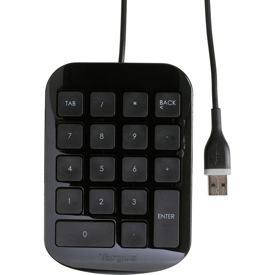 Targus Keypad - Cable Connectivity - USB Interface - Black