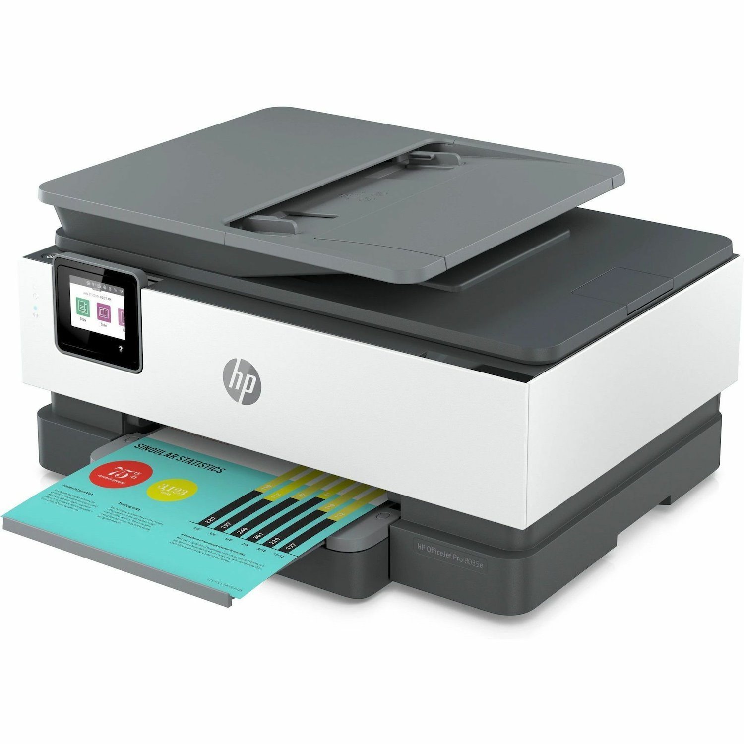 HP Officejet Pro 8035e Wired & Wireless Inkjet Multifunction Printer - Refurbished - Color - Light Basalt