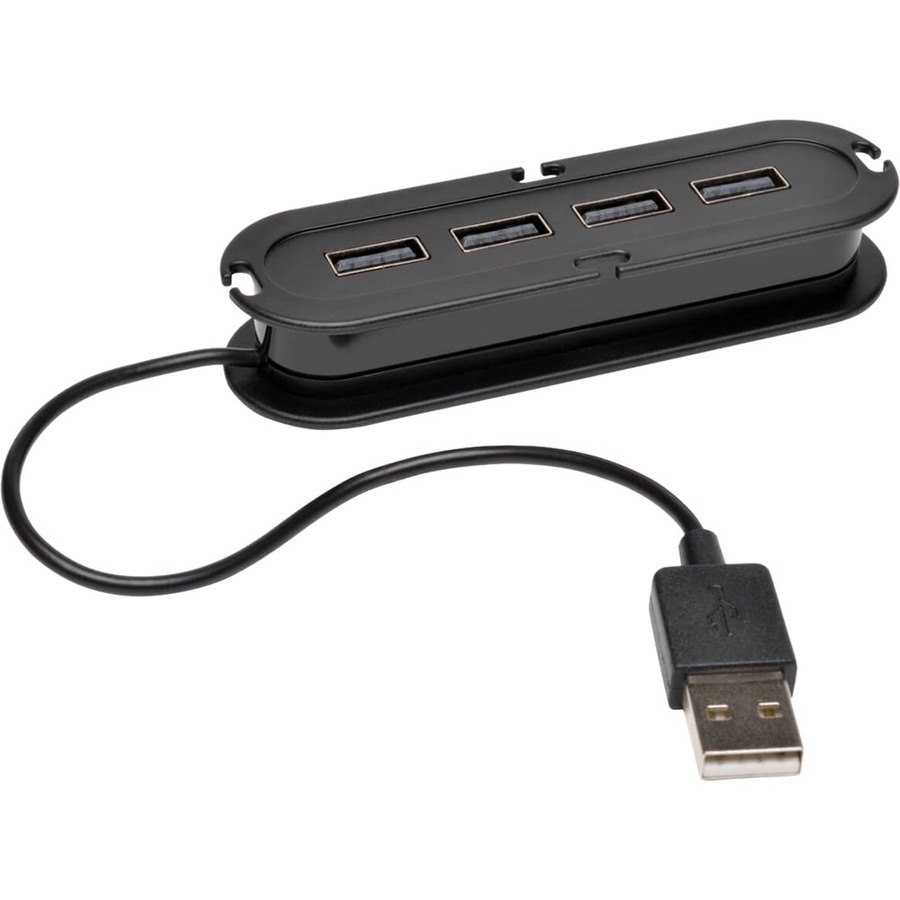 Tripp Lite 4-Port USB 2.0 Hi-Speed Ultra-Mini Hub w/ Cable Compact Mobile