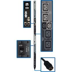 Tripp Lite by Eaton PDU 14.4kW 208V 3PH Switched PDU - LX Interface Gigabit 18 Outlets Hubbell 50A CS8365C Input Outlet Monitoring LCD 1.8 m Cord 0U 1.8 m Height TAA