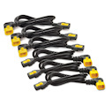 APC Cables Power Cord Kit (6 ea), Locking, C13 TO C14 (90 Degree), 0.6m, North America