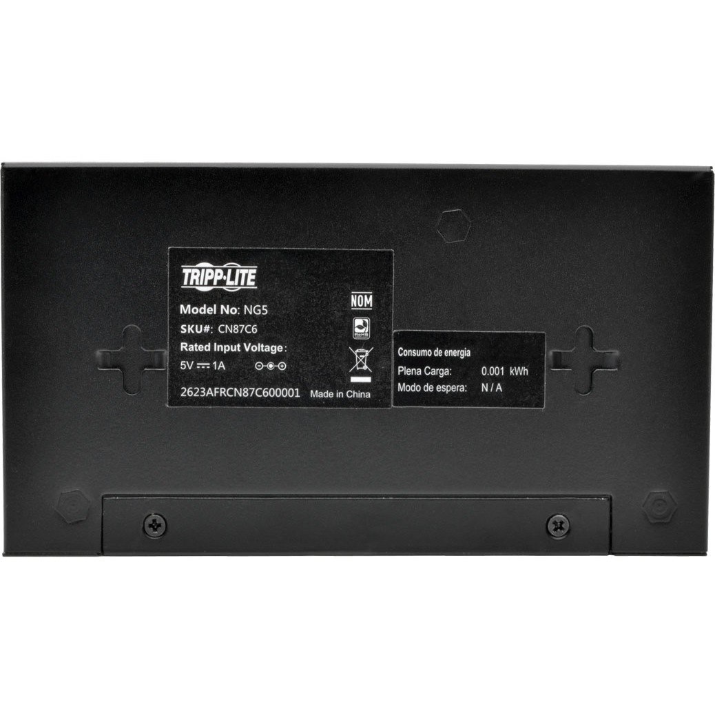 Tripp Lite by Eaton 5-Port 10/100/1000 Mbps Desktop Gigabit Ethernet Unmanaged Switch, Metal Housing