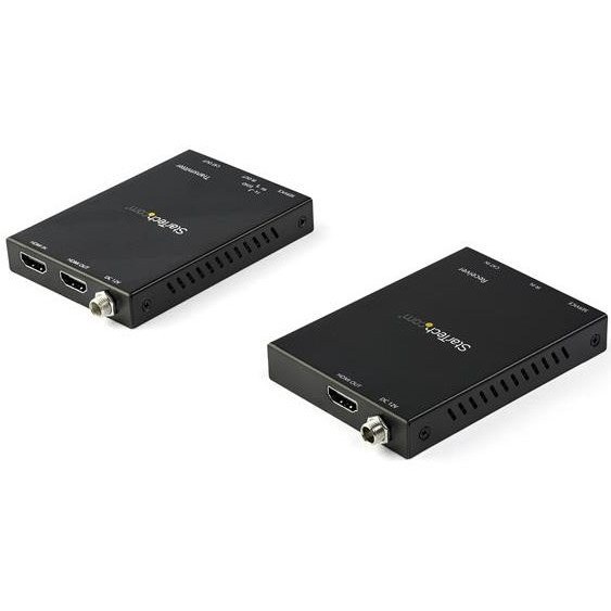 StarTech.com HDMI over CAT6 extender kit - Supports UHD - Resolutions up to 4K 60Hz - Supports HDR and 4:4:4 chroma subsampling - Extended HDMI signal at up to 165 ft. (50 m) - Use existing CAT6 cable infrastructure with a direct connection to the converter to extend your HDMI signal - HDCP 2.2 compliant