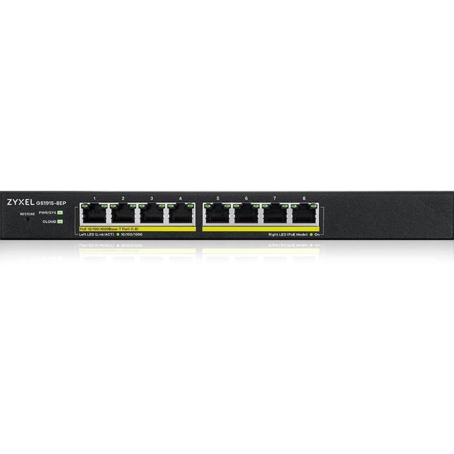 ZYXEL GS1915 GS1915-8EP 8 Ports Manageable Ethernet Switch - Gigabit Ethernet - 10/100/1000Base-T