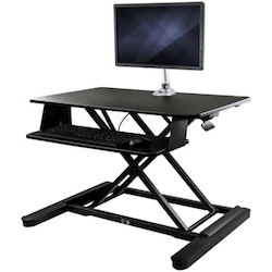 StarTech.com Sit-Stand Desk Converter with Monitor Arm - 35" Wide - Height Adjustable Standing Desk Solution - Arm for up to 30" Monitor
