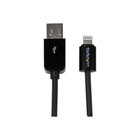StarTech.com 2m (6ft) Long Black AppleÂ&reg; 8-pin Lightning Connector to USB Cable for iPhone / iPod / iPad