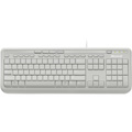 Microsoft 600 Keyboard - Cable Connectivity - USB Interface - English, International - White