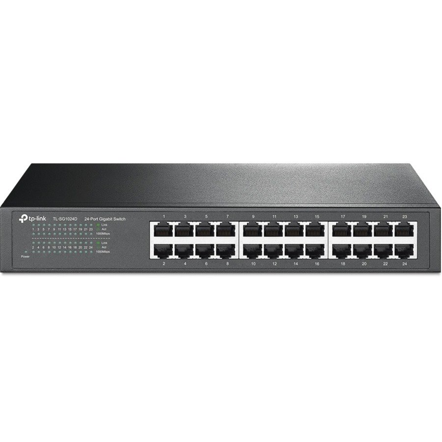 TP-Link TL-SG1024D 24 Ports Ethernet Switch - Gigabit Ethernet, Fast Ethernet - 10/100/1000Base-T
