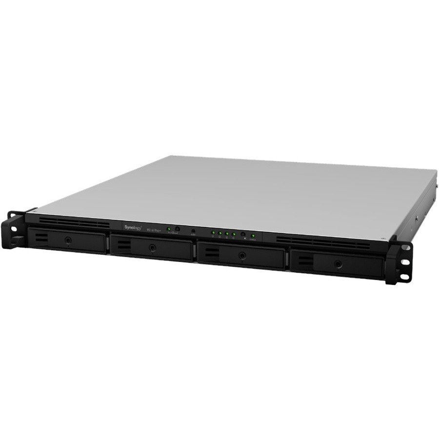 Synology RackStation RS1619XS+ 4 x Total Bays SAN/NAS Storage System - Intel Xeon D-1527 Quad-core (4 Core) 2.20 GHz - 8 GB RAM - DDR4 SDRAM - 1U Rack-mountable