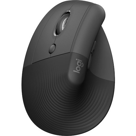 Logitech Lift Mouse - Bluetooth/Radio Frequency - USB Type A - Optical - 6 Button(s) - 4 Programmable Button(s) - Graphite