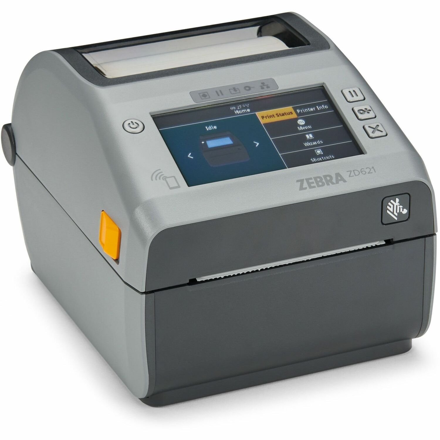 Zebra ZD621 Desktop, Retail, Healthcare, Transportation & Logistic Direct Thermal Printer - Colour - Label/Receipt Print - USB - USB Host - Serial - Bluetooth 4.1 - Wireless LAN - RFID - Swiss, EU, UK, AUS, JP - With Cutter