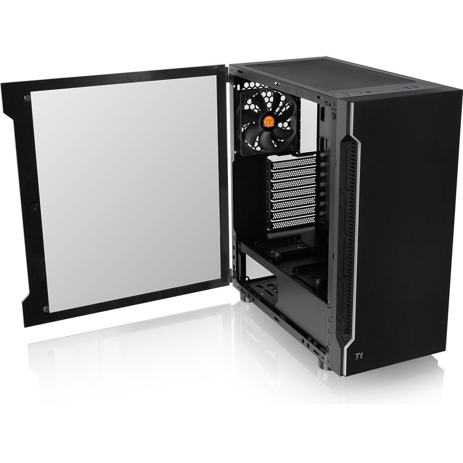 Thermaltake H200 TG RGB Computer Case - Mini ITX, Micro ATX, ATX Motherboard Supported - Mid-tower - SPCC, Tempered Glass - Black